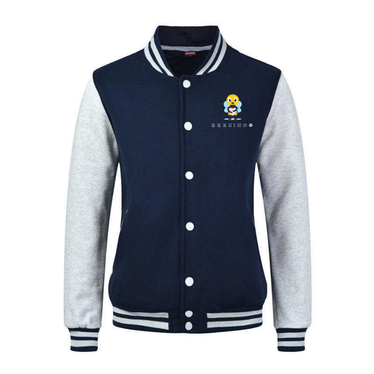 BeeKind Jacket/Blue & Grey